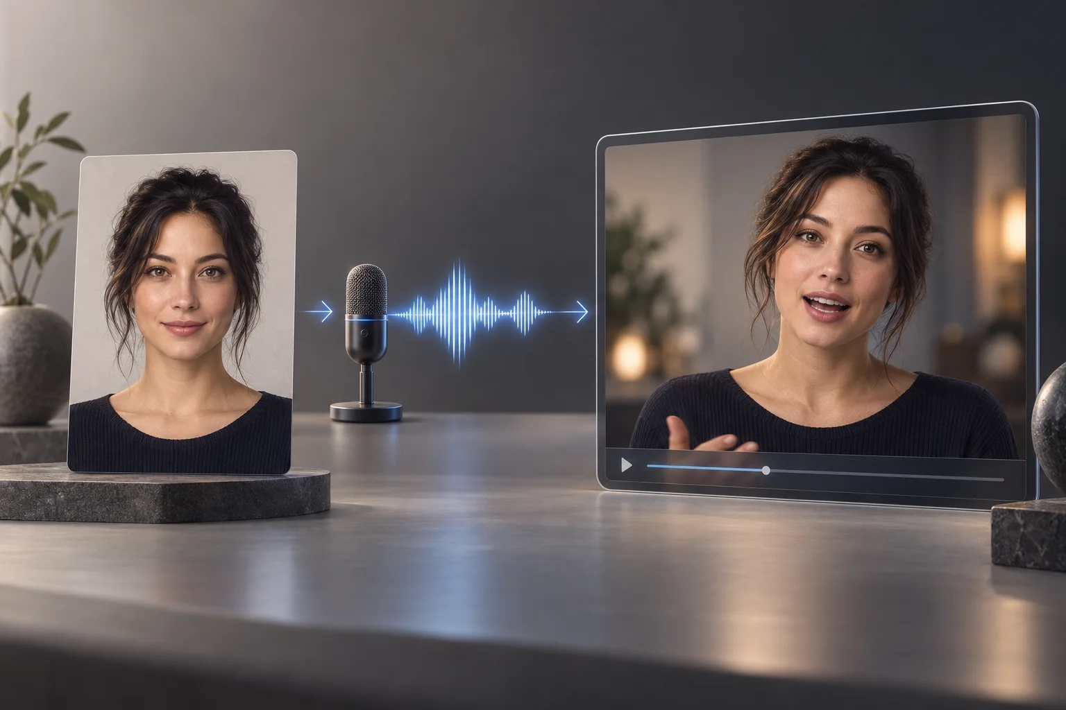 Turn One Portrait and One Recording Into Video